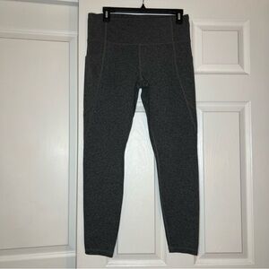 Athleta Dark Gray Womens Leggings Large, Pockets on the Thighs